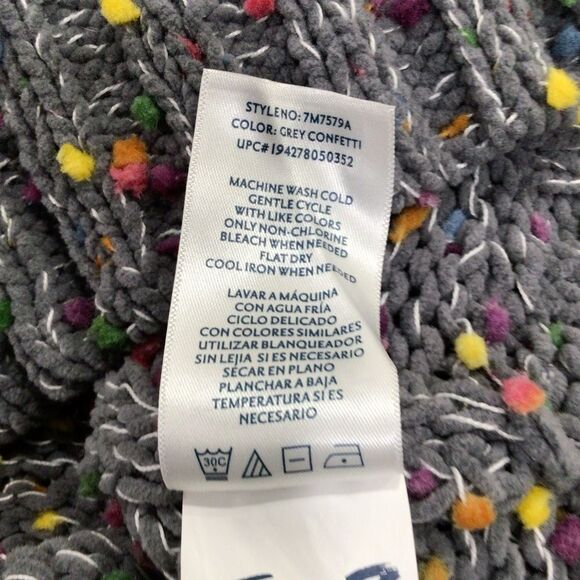 Women’s Seven7 Gray Confetti Crew Neck Plus Size XX Sweater with Ruffle Detail - Picture 4 of 8